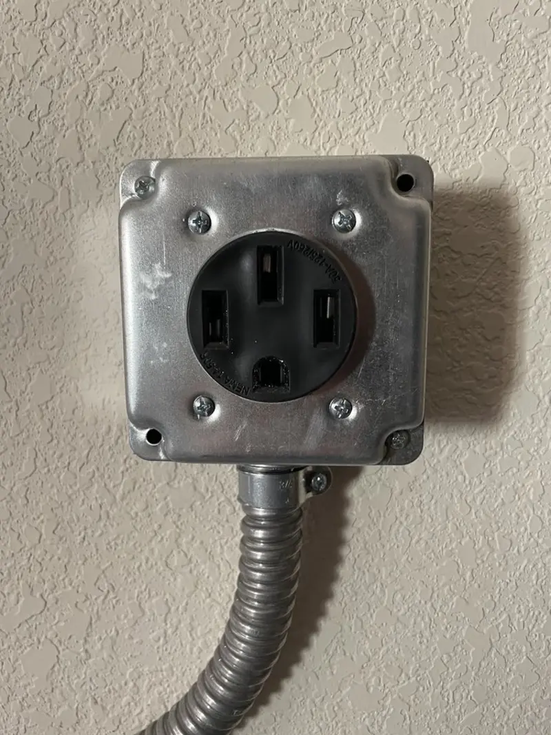 NEMA 14-50 outlet installed for Electrical Panel Upgrade in Fremont